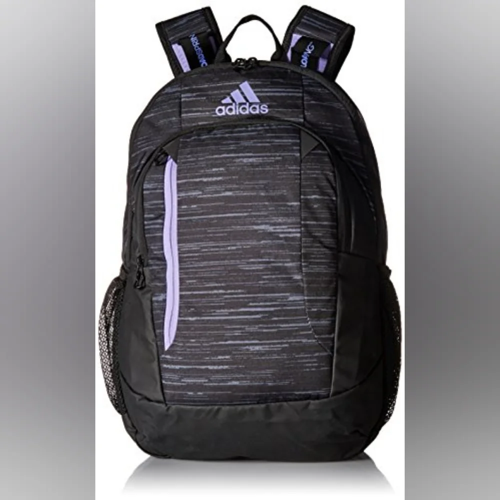 NWT Adidas Unisex Mission Plus Backpack Looper Black/Light Flash Purple